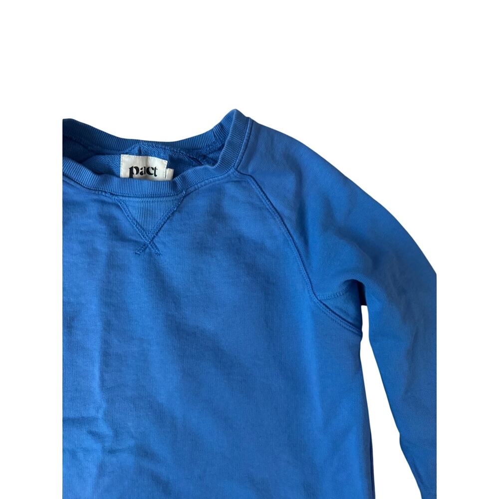 Pact | 100% Organic Cotton Cobalt Blue Essential Sweatshirt | Size Small